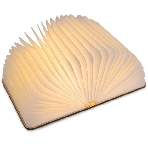 Livre page type veilleuse chambre chevet atmosphère tournant livre lumière érable blanc 1292.5 5 couleurs (1/5)