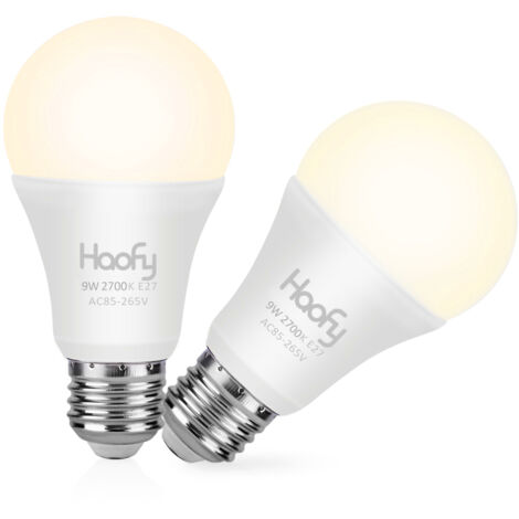 Ampoule néon à lumière chaude, LED ronde 9 watts, pour jardin et maison (1/5)