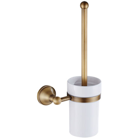 Eosnow Ensemble de porte-brosse de toilette en Bronze Antique, luxueux européen, accessoires de salle de bains muraux en laiton
