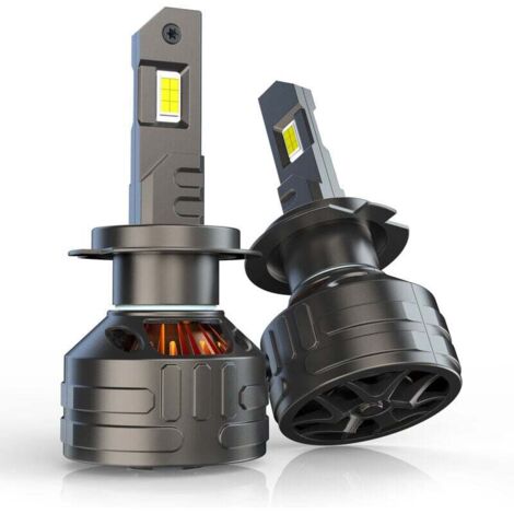 Ampoule H7 LED Voiture Anti Erreur Canbus 160W 30000LM - Chip CPS 6500K 500% Génial,Refroidissement par Tube de Cuivre épais,2 pièces (1/5)
