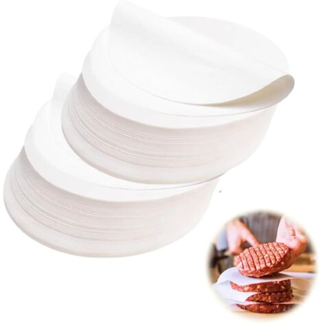 1000 pcs papier steak haché Rond 11 cm pour presse steak haché Ø 11 cm, papier sulfurisé 11cm pour presse steak haché machine steak haché (1000, 11cm)