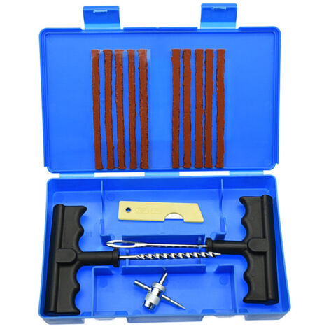15pcs Kit Anti Crevaison Voiture, Kit Reparation Pneu Voiture, Meche Pneu Crevaison, Kit Réparation Pneu Voiture Pour Voiture, Moto, Camionnette, Tondeuse (1/5)