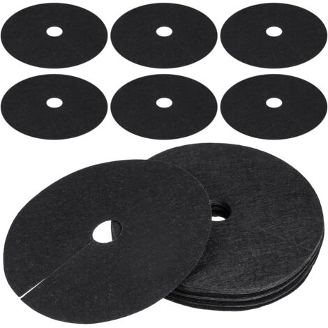 Lot de 20 rondelles de paillage pour Arbres et Anneaux de paillage - Tapis de Protection Contre Les Mauvaises Herbes - Non tissé - Protection des Racines (1/5)