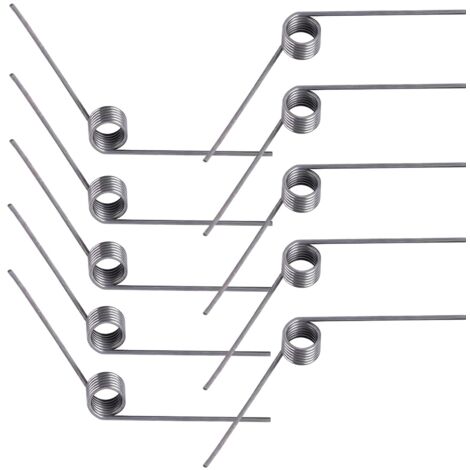 10 Pièces Ressort de Torsion, Ressort de Rappel, Acier inoxydable 304, Diamètre Extérieur 5mm, 6 Tours, Angle 120°, pour réparations à Domicile