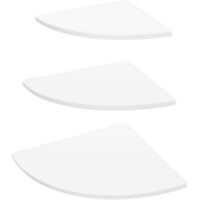 3pcs Corner Wall Shelf White 3 Tier Floating Corner Shelf Wall Shelf