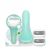 Compatible avec les recharges de rasoir pour femmes Schick Intuition Sensitive Skin à la vitamine E et à l'aloe vera, 1 paquet (2 unités)