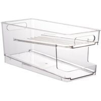 Fridge Rack Double Layers Large Capacity Plastic Beer Cans Fridge Holder Rack For Household