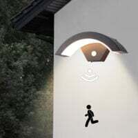 LED Applique Murale, 18W Applique Exterieur/Intérieur LED avec Détecteur de Mouvement, Lampe murale avec LED Panneau, IP65 Éclairage Lampe Moderne pour Entrée Jardin, 3000K