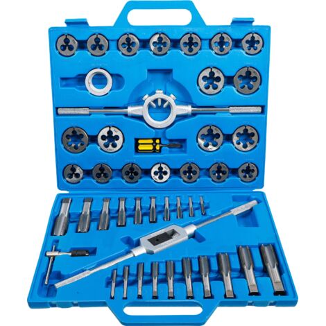 Bgs Technic – Coffret de tarauds et filières 45 pcs – 20 tarauds pour filetage intérieur – 20 filières pour filetage extérieur – Acier GCr15 pour usage intensif (1/5)