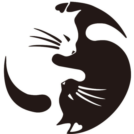 Cat Lover Vinyl Sticker Car Wall Laptop Sticker, lot de 2pcs (1/5)