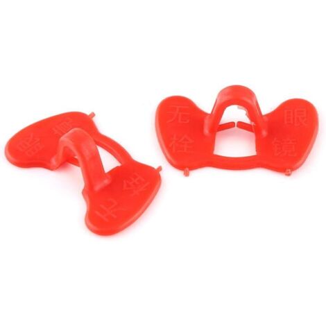 50 Pcs Lunettes de poulet​, Pas de Lunettes de Poulet à Boulonner, Les Lunettes Anti-picage Des Poulets équipement Agricole Rouge (1/5)
