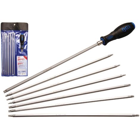 Bgs Technic – Jeu de tournevis torx 8 pièces – Lames interchangeables T10 à T40 – Poignée bimatière antidérapante – Acier chrome-vanadium (1/5)