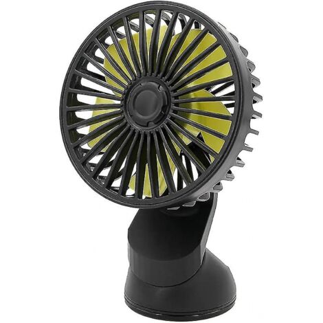 BEBUSINGOTO Vent universel à trois vitesses, contrôle USB, ventilateur de voiture, ventouse arrière de voiture, ventilateur de voiture à tête unique 12V 24V (1/5)