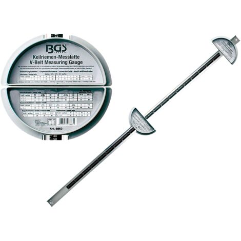 – Mesureur de courroies 500-2500 mm – Précision optimale pour courroies trapézoïdales et crantées – Poids 0.98 kg