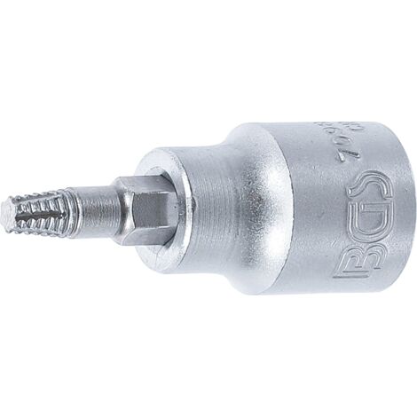 Douille à embouts extracteurs de vis 10 mm (3/8") pour profil T (pour Torx) défectueux T25 (1/2)