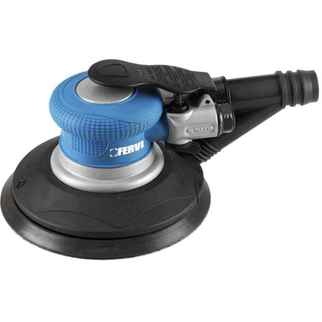 Fervi – Ponceuse pneumatique orbitale 150 mm – Vitesse réglable – Dépoussiérage intégré – Corps en aluminium – SKU 460
