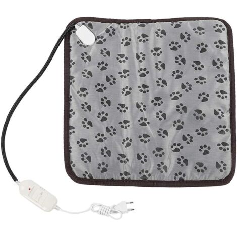 Coussin Chauffant pour Animaux de Compagnie, Coussin Chauffant électrique pour Chien Chat Tapis Chauffant réglable étanche avec Cordon en Acier résistant à la Mastication 45x45 cm(empreinte) (1/5)