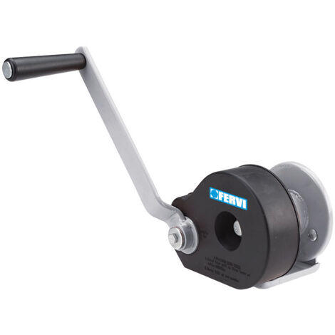 Fervi – Treuil manuel à manivelle avec frein 450 kg – Pour chantiers humides – Charge maximale 450 kg – SKU 590