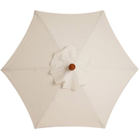 GARRYFIZH Housse de rechange pour parasol, 6 baleines, 2 m, imperméable, anti-UV, tissu de rechange, beige (1/5)