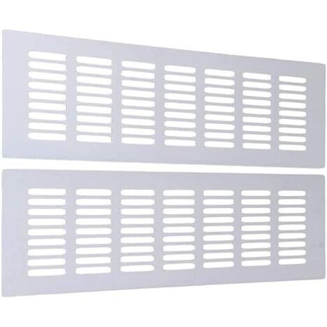 Grille D'aeration Grille D'aeration Rectangulaire Grille de Ventilation Grille de Ventilation Rectangulaire Grille D'aération Aluminium pour une Ventilation (30 cm) 2 Pièces，Blanc (1/5)