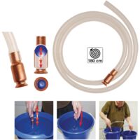 Bgs Technic – Pompe manuelle à poussoir avec clapet – Transfert d'eau et carburant diesel – Fonctionne à partir de 150 mm – Utilisation simple va-et-vient