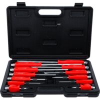 Bgs Technic – Jeu de tournevis cruciforme 12 pièces – Longueur d’embout 38 à 200mm – Embout hexagonal pour transmission de force – Poignée ergonomique