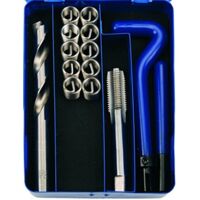 – Kit de réparation de filetage M12 x 1,25 14 pièces – Tarauds HSS-G et forets – Cassette métallique robuste – 1959
