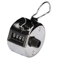 Velleman – Compteur manuel 0-9999 – Métal poli – Réinitialisation manuelle – Pour comptage de visiteurs et marchandises