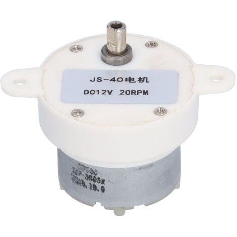 Moteur à engrenages en plastique, réduction de vitesse DC 12V 20 tr/min pour machines d'équipement de jouets JS 40 (1/5)