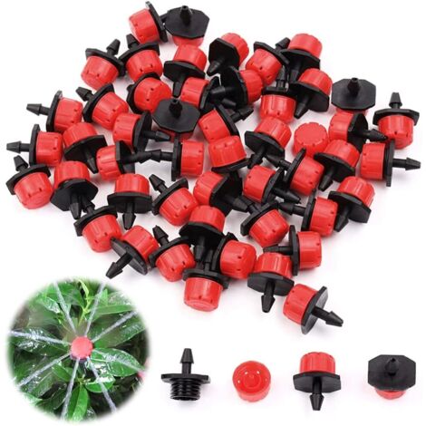 Goutteur Irrigation Réglable Goutte à Goutte Système D'arrosage Automatique Tuyau Egouttement Micro Gicleurs Émetteur Drippers (100 PCS) (1/5)
