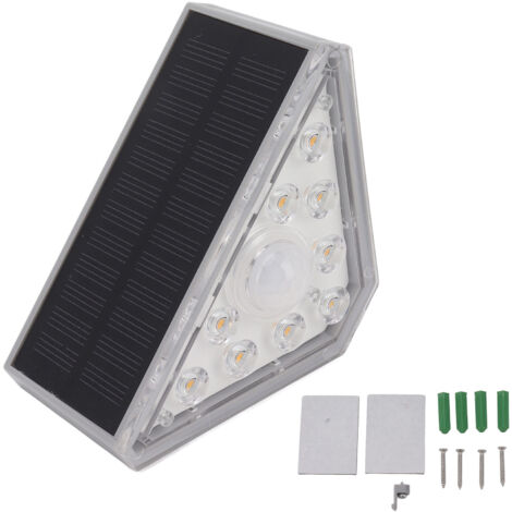 2 ensembles de lampes solaires pour escaliers, 9 led, étanches IP68, inductives, pour marches, cour, Patio, jardin, passerelles, terrasse (1/5)