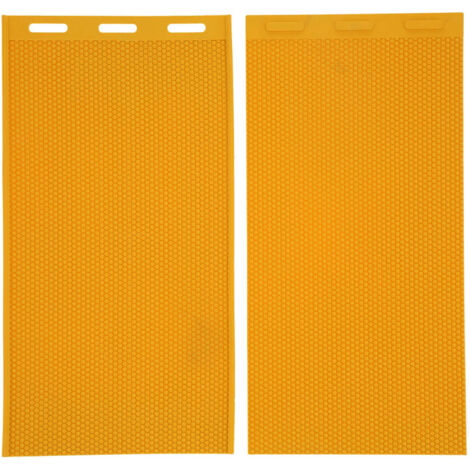 2Pcs Moule à Presser en Cire d'abeille 5.4mm, Accessoire d'apiculture pour Comb Foundation Sheet DIY en Caoutchouc Jaune (1/5)