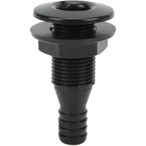 5/8in Thru Hull Fitting Straight ABS Impact Resistance Tuyau Connecteur Accessoire pour Bateaux MarinesBlack (1/5)