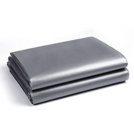 Housse imperméable résistante de 160g/m² avec œillets en aluminium des deux côtés pour les jardins, les piscines, les voitures, le bois, - (Army Green Silver - 2x3m 15 sq ft). (1/5)