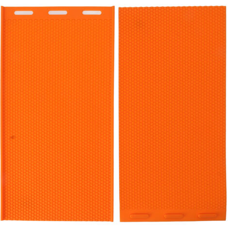 Moule à cire d'abeille en Silicone, 5.4mm, 2 feuilles, fond de teint, presse, gaufreur, feuilles en nid d'abeille, moule, fournitures pour l'élevage des abeilles, Orange (1/5)
