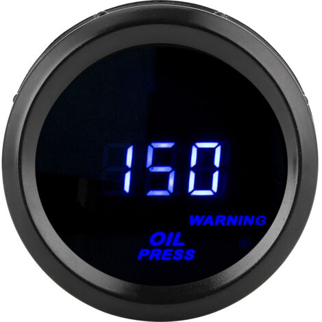 Jeffergarden - Jauge de pression d'huile, 2in 0-150PSI 12V Automobile Digital Blue LED Manomètre de pression d'huile haute précision avec capteur (1/5)