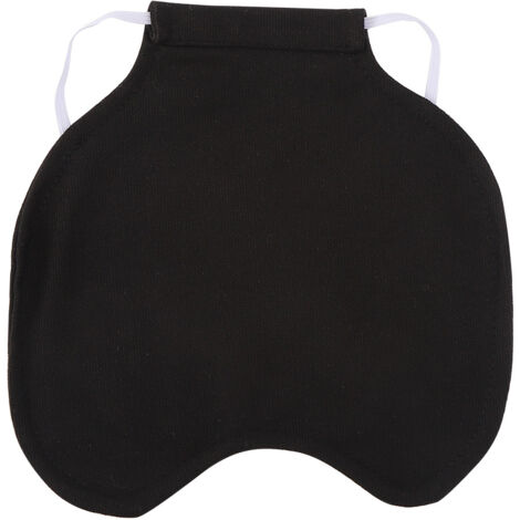 Fixateur de Protection de plumes pour animaux de compagnie, protecteur d'aile arrière, tablier de selle de poulet de poule, Double veste (20x19.5cm) noir (1/5)