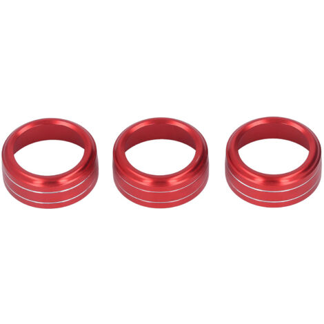 Couvercle d'anneau de bouton de commutateur AC, 3 pièces, garniture rouge, accessoires d'intérieur de Console centrale de remplacement pour Mazda 3 6 (1/5)