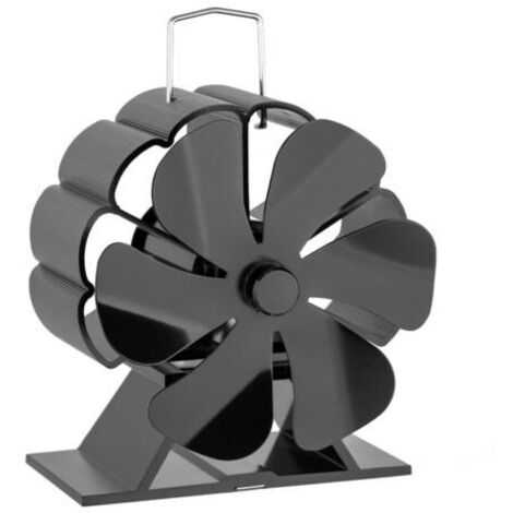 Cheminée, Ventilateur Thermique À 6 Lames pour Brûleur À Bûches, Ventilateur À Énergie Cinétique Thermique Non Rechargeable À Faible Décibel, pour Poêle À Bois (1/4)