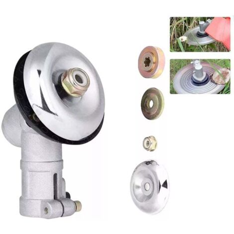 Ej.Life – Tête de débroussailleuse 26mm – Boîte de vitesses en aluminium et acier – Filetage mâle 10 x 1,25 – Compatible tondeuses à gazon