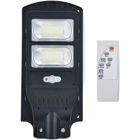 SJLERST Réverbère Solaire à LED, Lampe étanche 234 LED, Lampadaire à Panneau Solaire avec Télécommande du Crépuscule à L'aube éclairage de Lumière D'inondation LED de Sécurité pour Garage Jardin Cour (1/5)