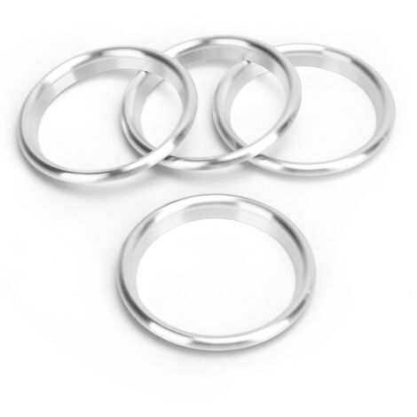 Jeffergarden Anneau de sortie d'air de Console de voiture, 4 pièces, garniture argentée en alliage d'aluminium de remplacement pour A3 20142019 (1/5)
