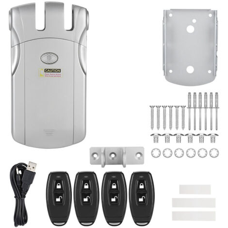 Eosnow – Serrure électronique sans fil invisible – Alliage de zinc – Télécommande et Bluetooth – Installation facile – Portée jusqu'à 20 m (1/5)