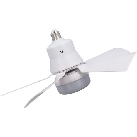 Eosnow Ventilateur de plafond à vis de 15,7 pouces, avec télécommande, Base E26, lumières à intensité variable, pour Garage, salle de bain, chambre à coucher, cuisine, blanc (1/5)