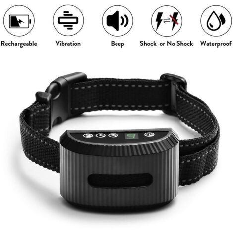 Collier Anti Aboiement pour Chiens, Collier Automatique avec 7 Niveaux de Sensibilité (1/3)