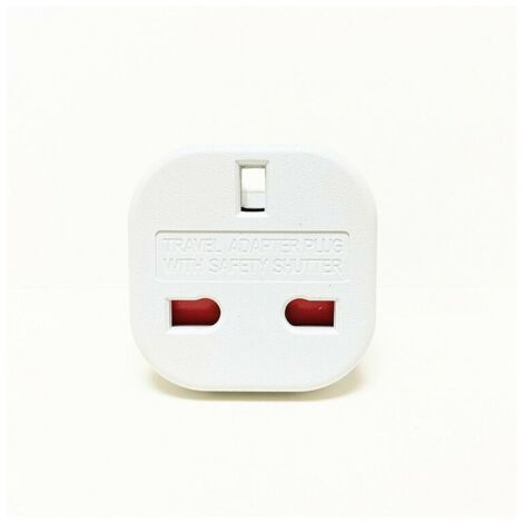 Adaptateur de voyage - Britannique 3 broches Blanc-Prise standard britannique vers prise standard européenne, (1/5)