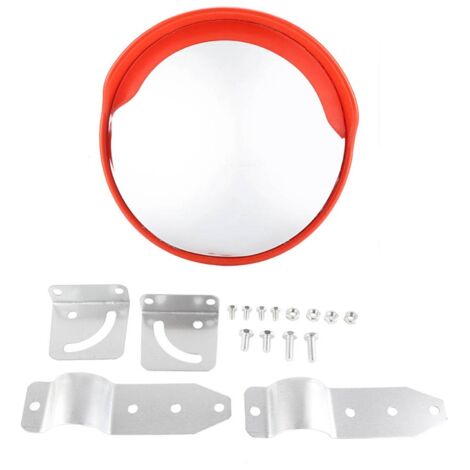 Miroir de circulation convexe de sécurité routière pour allée grand Angle de 30cm avec accessoires de matériel de montage (1/5)
