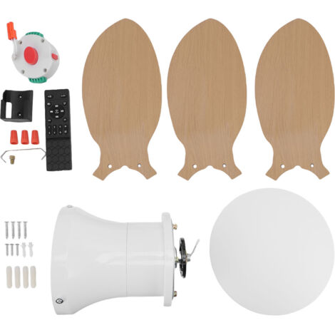 Ventilateur de plafond avec lumière et télécommande 25 pouces 6 vitesses 3000K à 6500K Moteur CC silencieux à intensité variable LED pour salon chambre