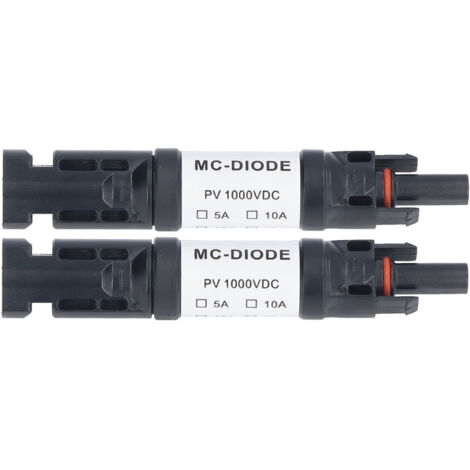 Connecteur solaire PV MC‑20D 1000 V, porte-fusible solaire étanche IP68 pour connexion de panneaux solaires (1/5)