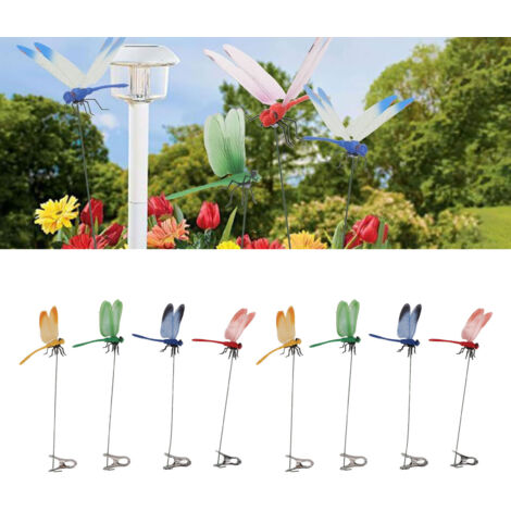 8 libellules artificielles anti-insectes jardin pelouse (1/5)